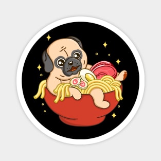 Little Pug and Ramen Magnet